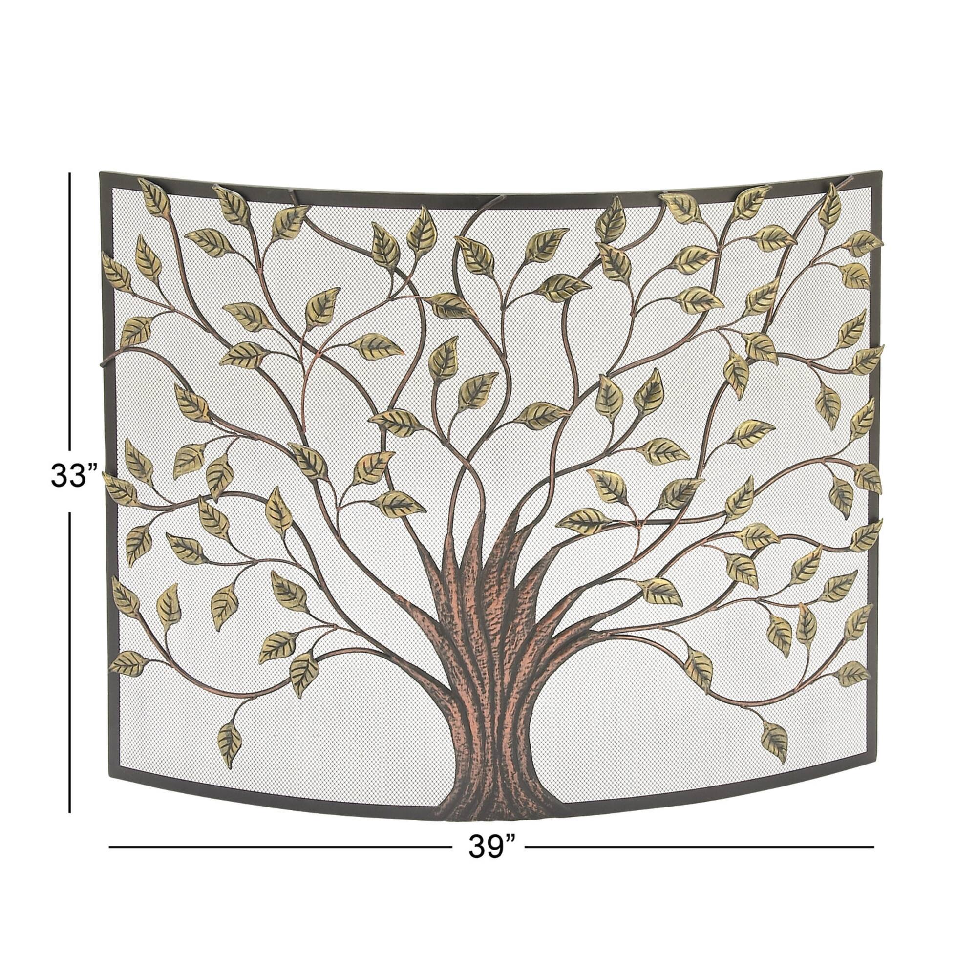 Metal Farmhouse Fireplace Screen